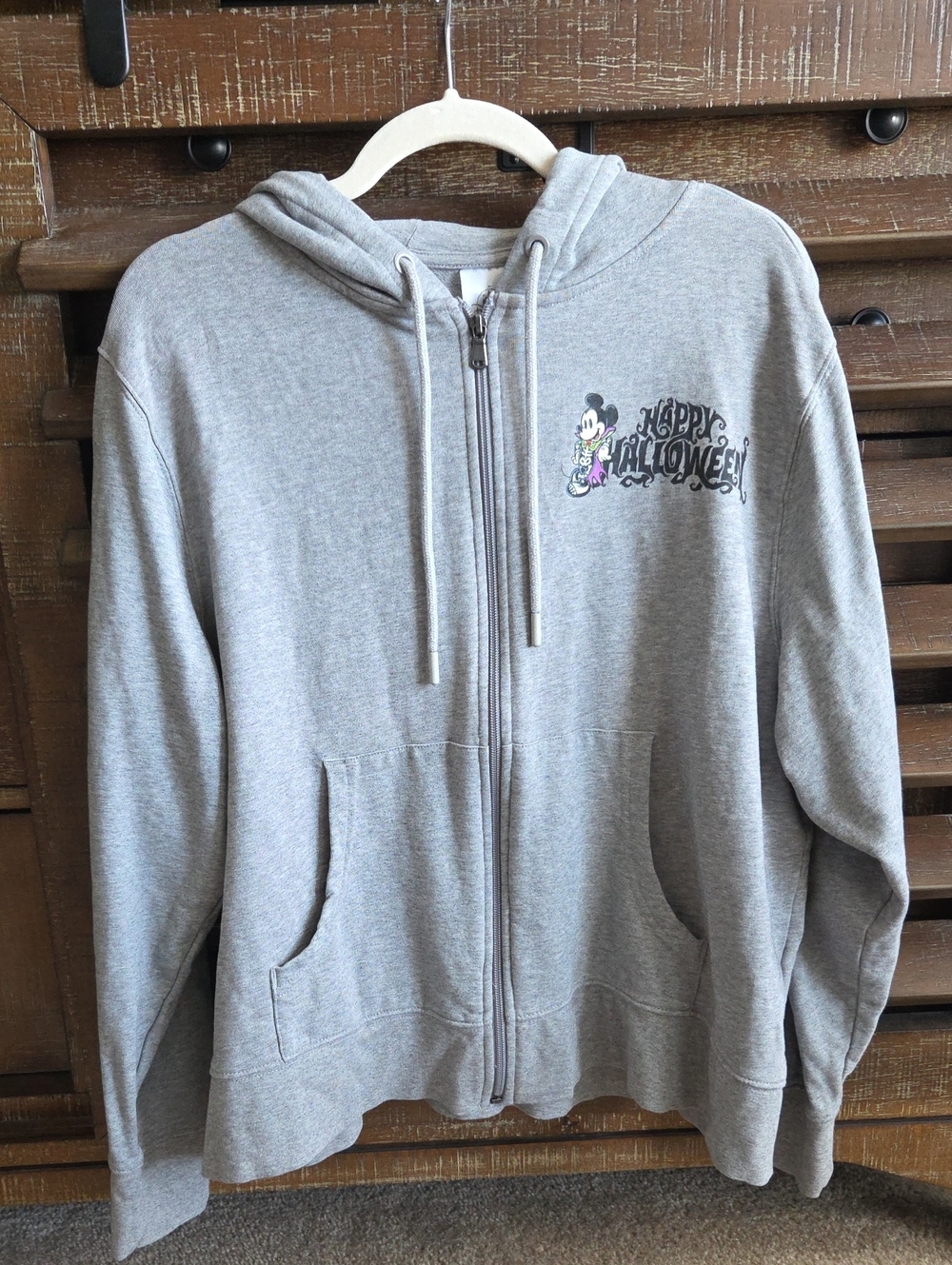 Disney Parks Halloween "Ghouls Best Friend" Zip Up Hoodie, Size L, LNWOT